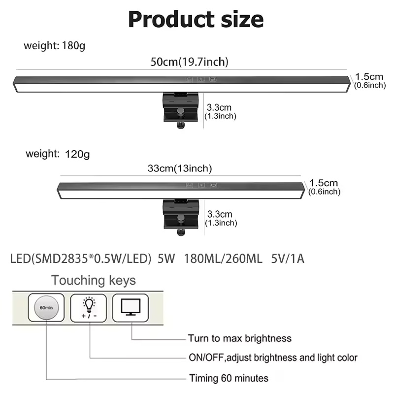 LED Monitor Light Bar – Dimmable Screen Hanging Lamp for Work, Reading & Eye Protection | Perfect for Night Lighting - Image 6