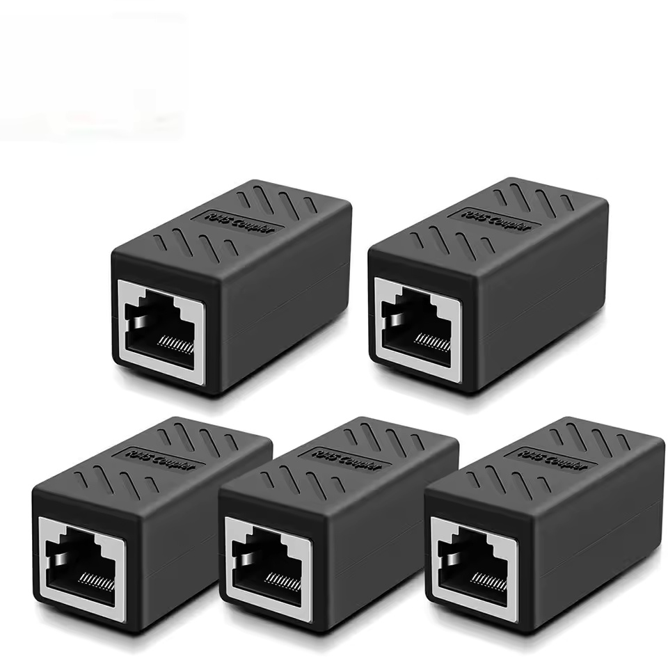 Ethernet Cable Extender – RJ45 Cat 5/6/6a Coupler Connector | Female to Female Extender for Seamless Network Connection