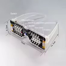 Voice Activated LED Light Glasses Kit – DIY Electronic Soldering Kit with Flashing LEDs | Fun & Creative Assembly Project