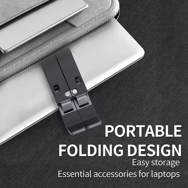 Foldable & Adjustable Laptop Stand – Portable Aluminum Alloy Holder for MacBook & PCs | Ergonomic Notebook Support - Image 4