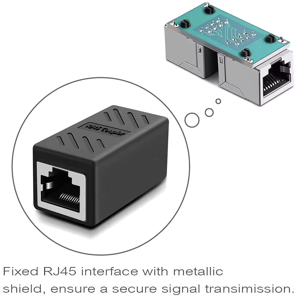 Ethernet Cable Extender – RJ45 Cat 5/6/6a Coupler Connector | Female to Female Extender for Seamless Network Connection - Image 4